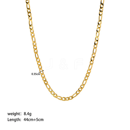 Titanium Steel Figaro Chain Necklaces PW-WG8A4BA-05-1