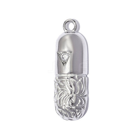 304 Stainless Steel with Crystal Rhinestone Pendants RB-OY001-03P-01-1