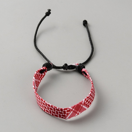 Ethnic Style Polyester Cord Braided Bracelets for Men Women BJEW-WH0022-66B-1