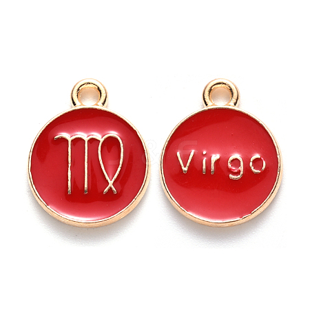Alloy Enamel Pendants X-ENAM-S124-01A-07B-1
