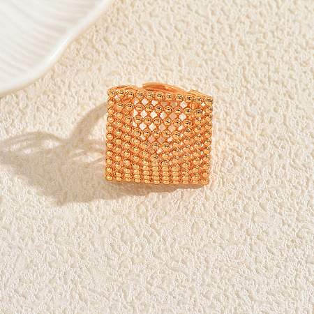 Geometric Hollow Brass Cuff Rings for Women VG2470-1-1