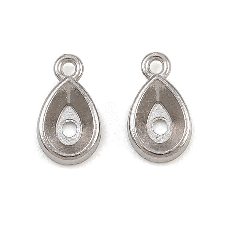 304 Stainless Steel Charm Rhinestone Settings SA-CBAC865-08E-P-1