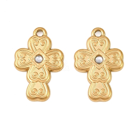 304 Stainless Steel Rhinestone Pendants SA-CBAE7EB-29G-1