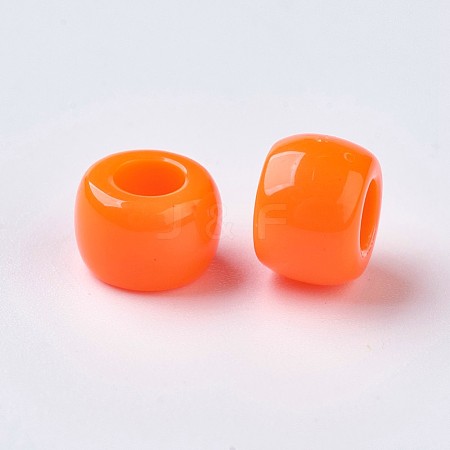 European Resin Large Hole Beads X-RESI-WH0002-06F-1
