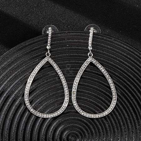 Alloy & Crystal Rhinestone Dangle Stud Earrings LS-EJEW-G467-01P-02-1