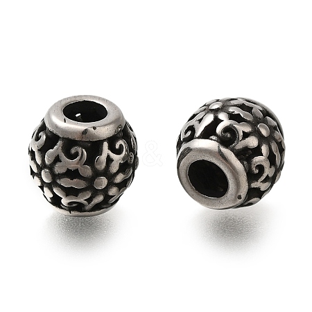 304 Stainless Steel European Beads STAS-D191-05K-AS-1