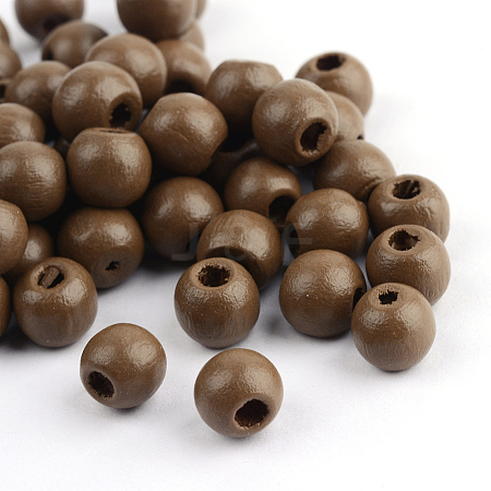 Dyed Natural Wood Beads WOOD-S662-7x8mm-04-1