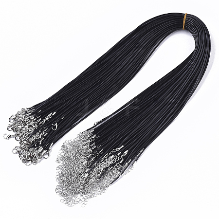 Waxed Cotton Cord Necklace Making MAK-S032-1.5mm-B01-1