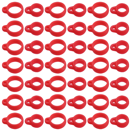60Pcs 2 Style Silicone Pendant SIL-GF0001-42B-1