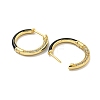 Brass Micro Pave Cubic Zirconia Hoop Earring EJEW-C088-25G-02-2