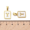 Ion Plating(IP) 304 Stainless Steel Pave Shell Pendants STAS-G327-01G-Y-3