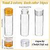 SUNNYCLUE 32Pcs 2 Colors Clear Glass Bottles Bead Containers CON-SC0001-13B-2