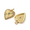 Brass Micro Pave Cubic Zirconia Pendants X-KK-P308-09G-3
