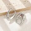 Brass Hoop Earrings for Women EJEW-U041-04P-2