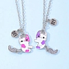 Alloy with Enamel Pendant Necklaces PW-WGAC858-01-3