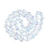 Electroplate Transparent Glass Beads Strands EGLA-N055-04A-3