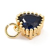 Real 18K Gold Plated Brass Inlaid Cubic Zirconia Charms ZIRC-L100-074G-01-4