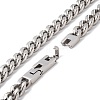 Non-Tarnish 304 Stainless Steel Curb Chains Necklace for Women NJEW-E155-02P-01-5