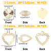 80Pcs 4 Style Brass Charms KK-FH0002-94-5