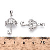 Brass Micro Pave Cubic Zirconia Pendants KK-T073-53P-3
