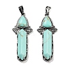 Synthetic Turquoise Sword Big Pendants G-Q163-08AS-09-1