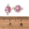 925 Streling Silver Pave Cubic Zirconia Birthstone Connector Charms STER-NH0001-80P-13-3