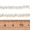 Electroplate Transparent Glass Beads Strands GL-CBA7A17-01A-12-3