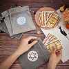 5Pcs 5 Style Star/Moon/Wheel of Life/Flower Pattern Tarot Card Storage Bag TP-CN0001-04-3