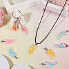 15Pcs Luminous Resin Sequins Pendants RESI-TA0004-20A-8
