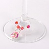 Alloy Enamel Mixed Color Handbag Wine Glass Charms AJEW-JO00026-03-2