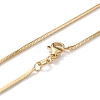 Brass Snake Chain Necklaces NJEW-I247-03G-3