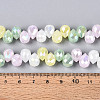 Electroplate Imitation Jade Glass Beads Strands EGLA-N025-01B-B01-4