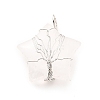 Natural Quartz Crystal Pendants G-D458-04P-02-RS-3