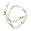 Transparent Gradient Color Glass Beads Strands GLAA-F131-01B-06-4