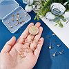   18Pcs 9 Style Brass Micro Pave Clear Cubic Zirconia Stud Earring Findings ZIRC-PH0001-26-3