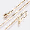 Long-Lasting Plated Brass Cable Chain Necklaces NJEW-K112-10G-NF-1