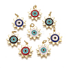 Brass Enamel Pendants KK-L185-03G-1