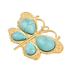 Bohemian Style 304 Stainless Steel with Synthetic Turquoise Big Pendants STAS-G381-02G-08-2