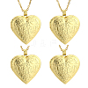 4Pcs Brass Heart Locket Pendants NJEW-ME0001-19-1