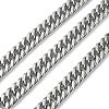 Tarnish Resistant 304 Stainless Steel Cuban Link Chains CHS-E030-04A-P-1