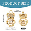 2Pcs Brass Micro Pave Cubic Zirconia Pendants KK-TA0002-81D-3