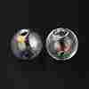 Handmade Two Holes Blown Glass Globe Beads FIND-WH0104-01B-1