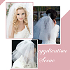 Long Mesh Tulle Bridal Veils with Combs OHAR-WH0021-51-6