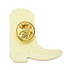 Boot with Word WHAT WOULD DOLLY DO Enamel Pins JEWB-E028-02G-2