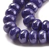 Glazed Porcelain Rondelle Beads PORC-Q001-01E-2