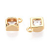 Brass Micro Pave Cubic Zirconia Charms KK-N263-65G-2