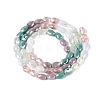 Electroplate Imitation Jade & Opaque & Transparent Glass Beads Strands EGLA-Q135-4x6MM-01D-3
