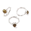 Oval Natural Labradorite Adjustable Rings RJEW-Q817-04P-02-1