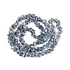 Electroplate Transparent Glass Beads Strands EGLA-Q133-01A-02-2
