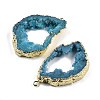 Dyed Nuggets Natural Druzy Geode Agate Big Pendants G-M287-10-2